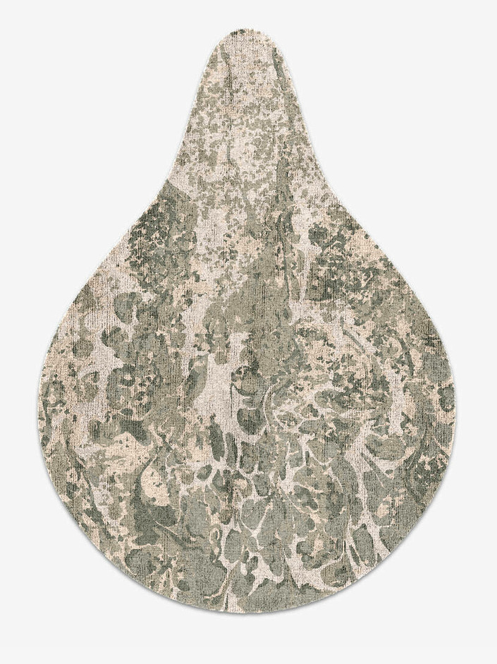 Mars Surface Art Drop Hand Knotted Bamboo Silk Custom Rug by Rug Artisan