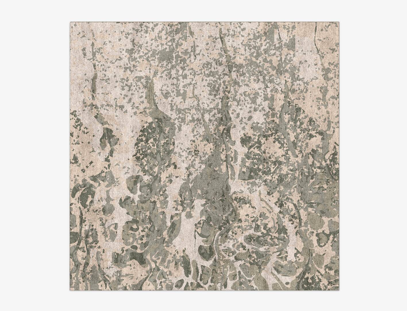 Mars Surface Art Square Hand Knotted Bamboo Silk Custom Rug by Rug Artisan