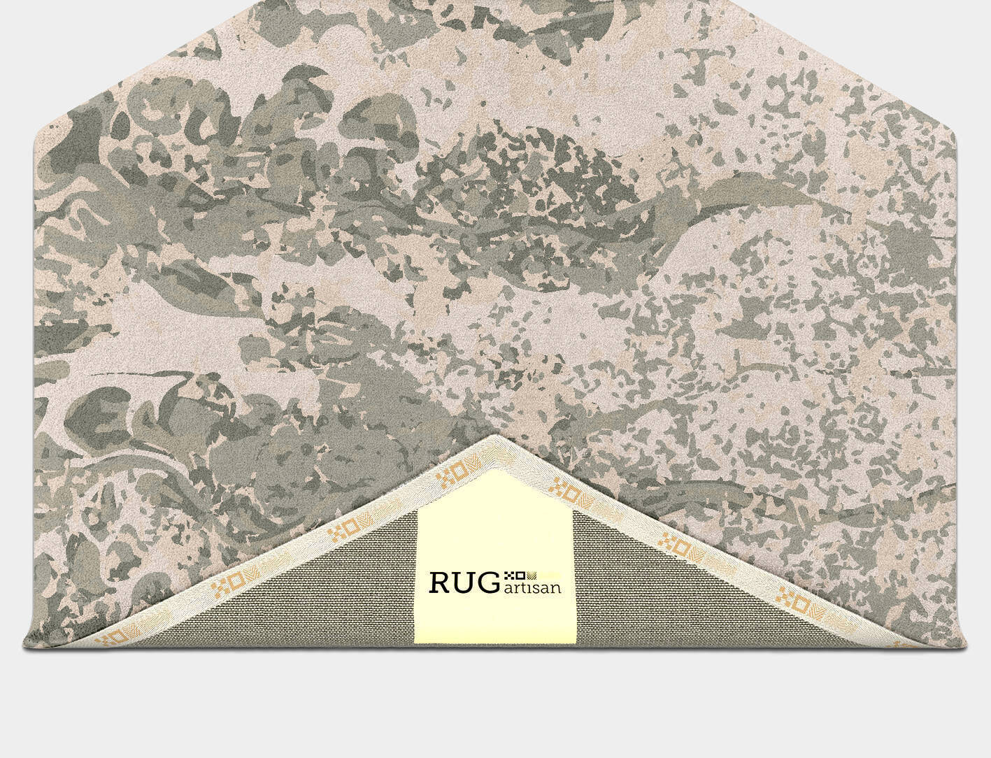 Mars Surface Art Hexagon Hand Tufted Pure Wool Custom Rug by Rug Artisan