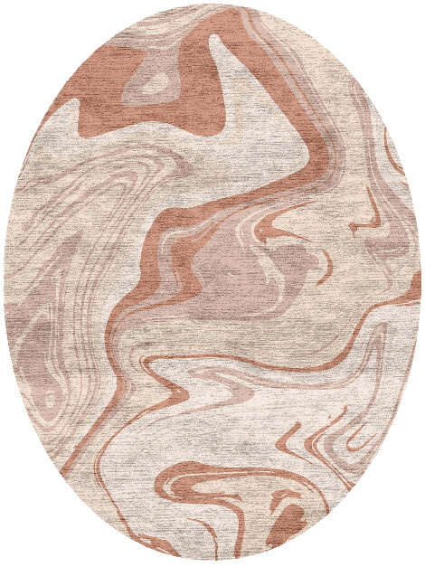 Marshland Surface Art Oval Hand Knotted Bamboo Silk Custom Rug by Rug Artisan
