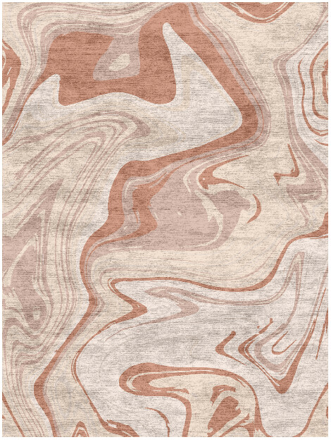 Marshland Surface Art Rectangle Hand Knotted Bamboo Silk Custom Rug by Rug Artisan
