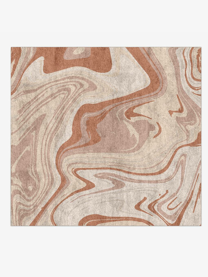 Marshland Surface Art Square Hand Knotted Bamboo Silk Custom Rug by Rug Artisan