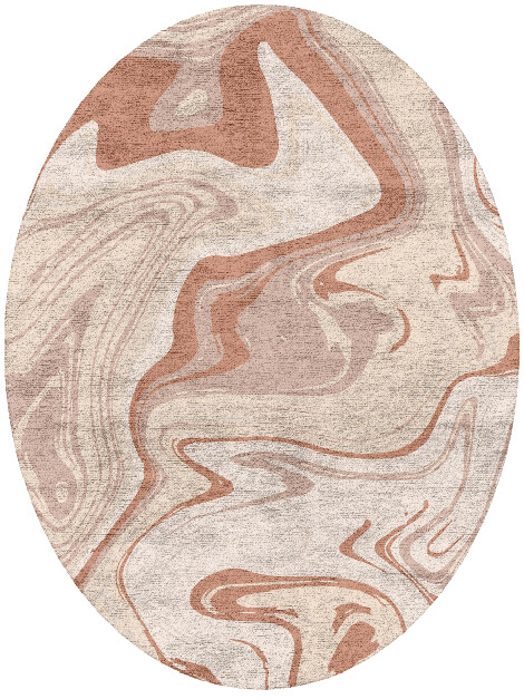 Marshland Surface Art Oval Hand Tufted Bamboo Silk Custom Rug by Rug Artisan