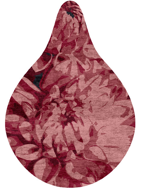Martian Floral Drop Hand Knotted Bamboo Silk Custom Rug by Rug Artisan
