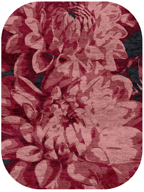 Martian Floral Oblong Hand Knotted Bamboo Silk Custom Rug by Rug Artisan