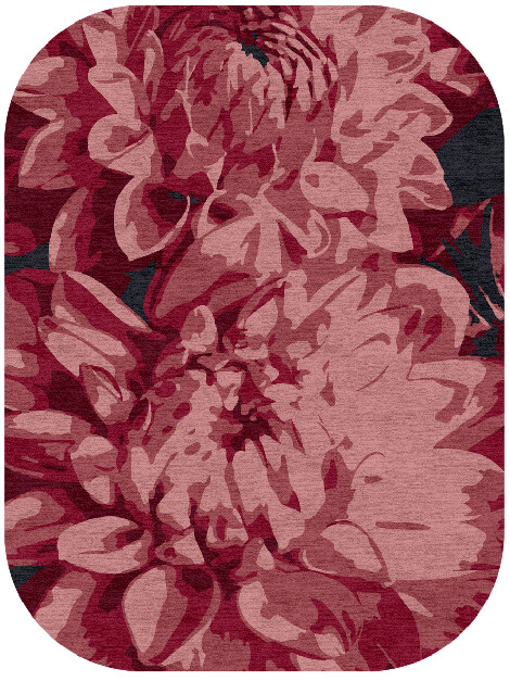 Martian Floral Oblong Hand Knotted Tibetan Wool Custom Rug by Rug Artisan