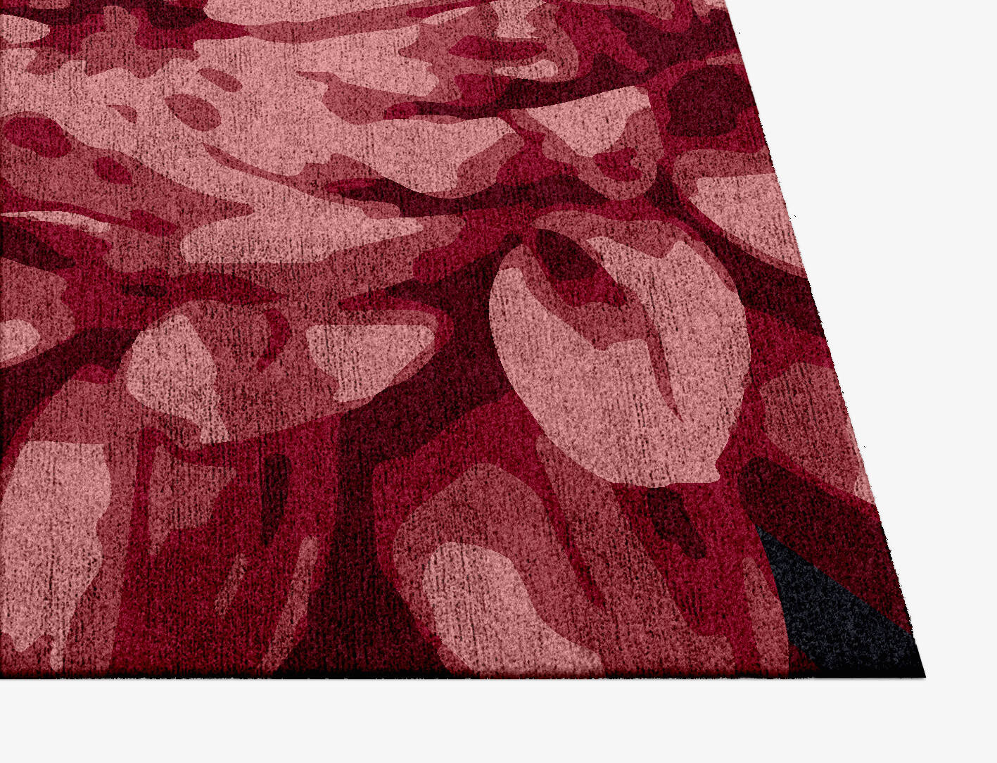 Martian Floral Square Hand Knotted Bamboo Silk Custom Rug by Rug Artisan