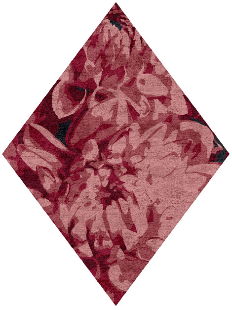 Martian Floral Diamond Hand Tufted Bamboo Silk Custom Rug by Rug Artisan