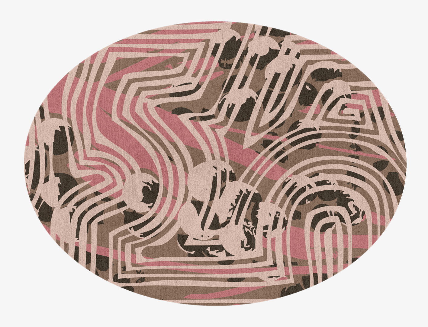 Marula Abstract Oval Hand Knotted Tibetan Wool Custom Rug by Rug Artisan