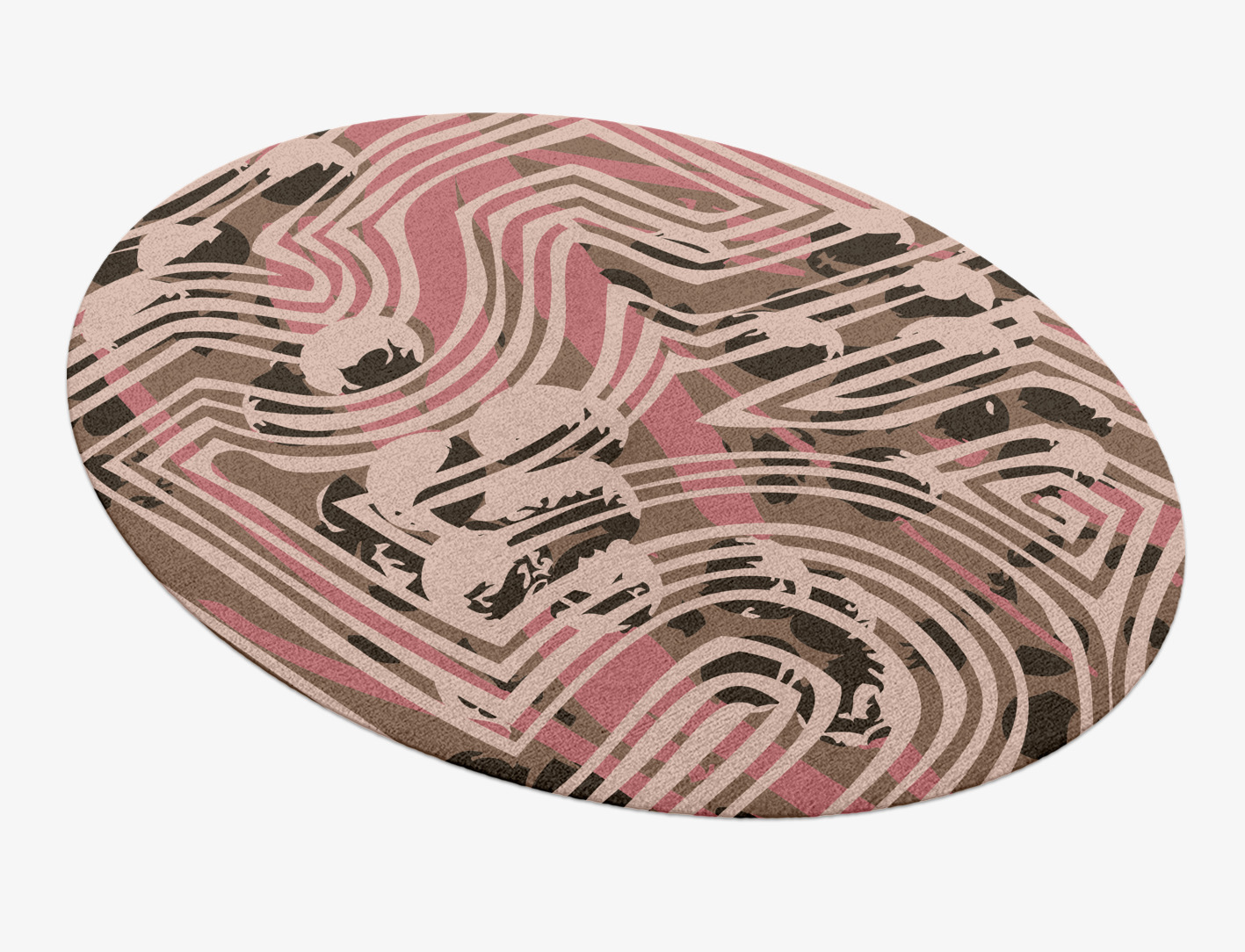 Marula Abstract Oval Hand Knotted Tibetan Wool Custom Rug by Rug Artisan