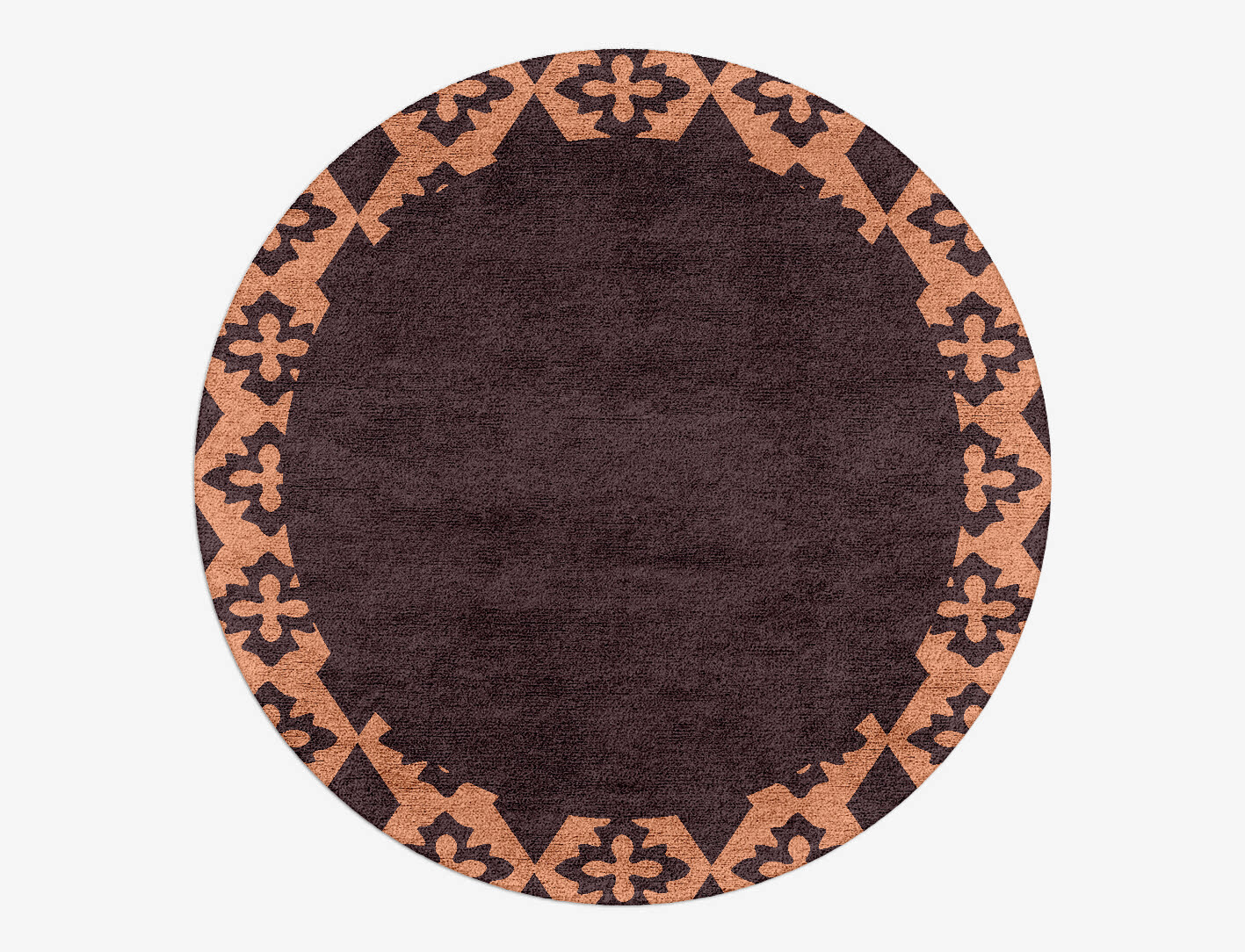 Mast Geometric Round Hand Tufted Bamboo Silk Custom Rug by Rug Artisan