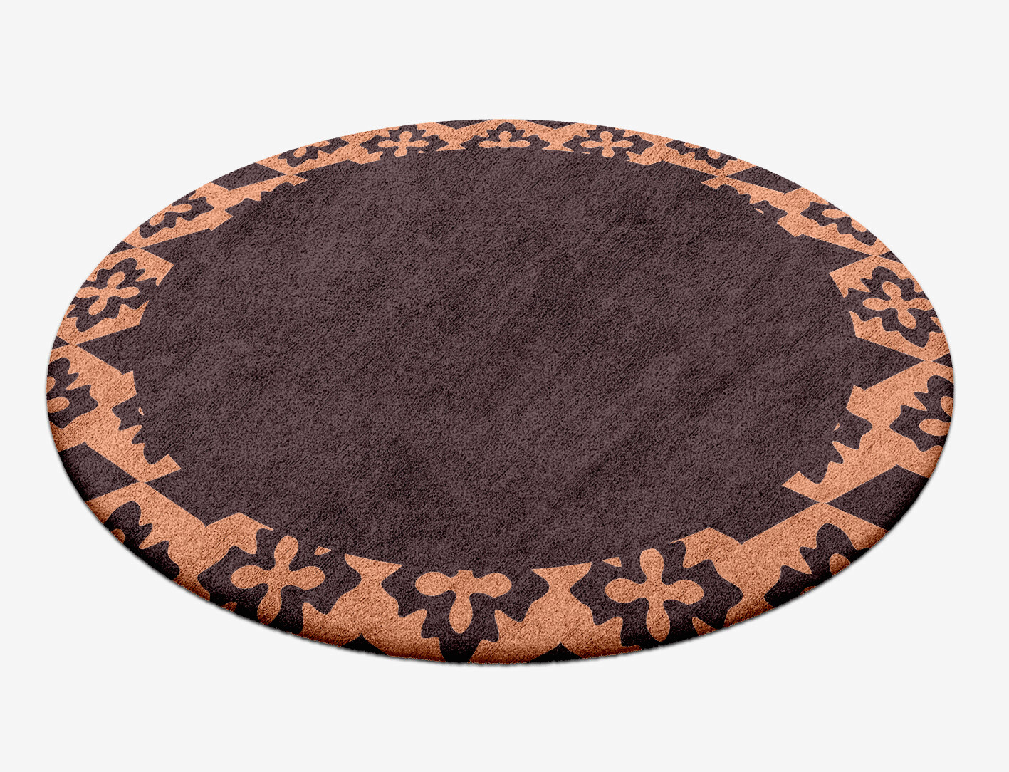 Mast Geometric Round Hand Tufted Bamboo Silk Custom Rug by Rug Artisan