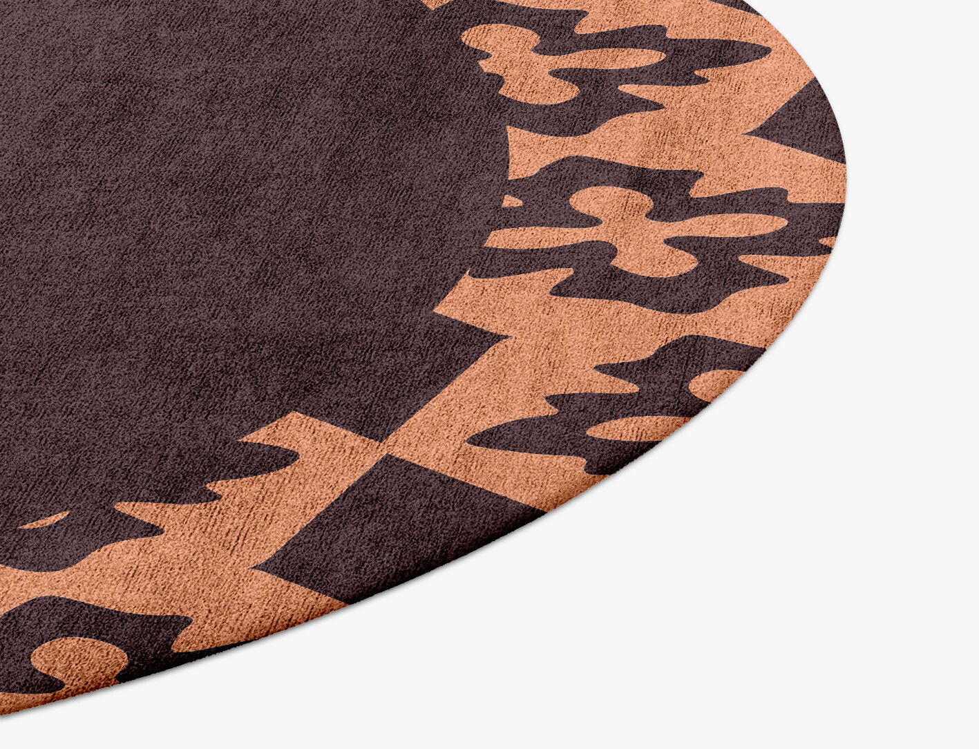 Mast Geometric Round Hand Tufted Bamboo Silk Custom Rug by Rug Artisan