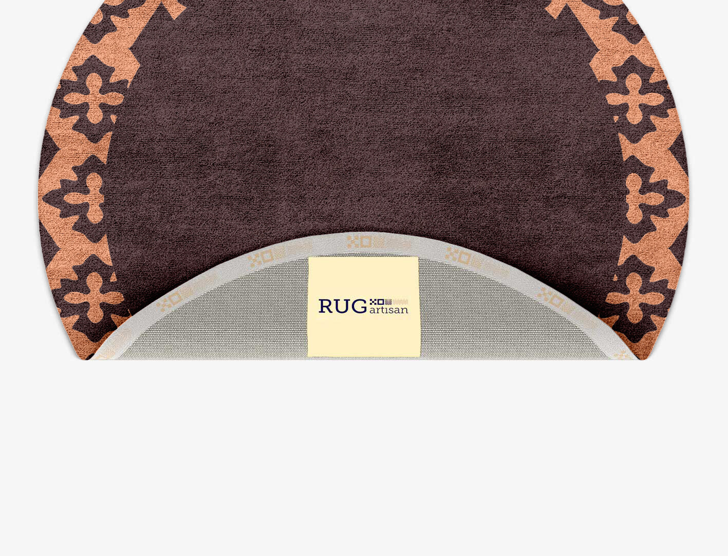 Mast Geometric Round Hand Tufted Bamboo Silk Custom Rug by Rug Artisan