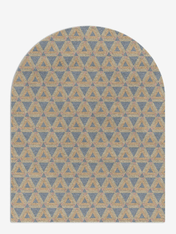 Matchsticks Modern Geometrics Arch Hand Knotted Tibetan Wool Custom Rug by Rug Artisan