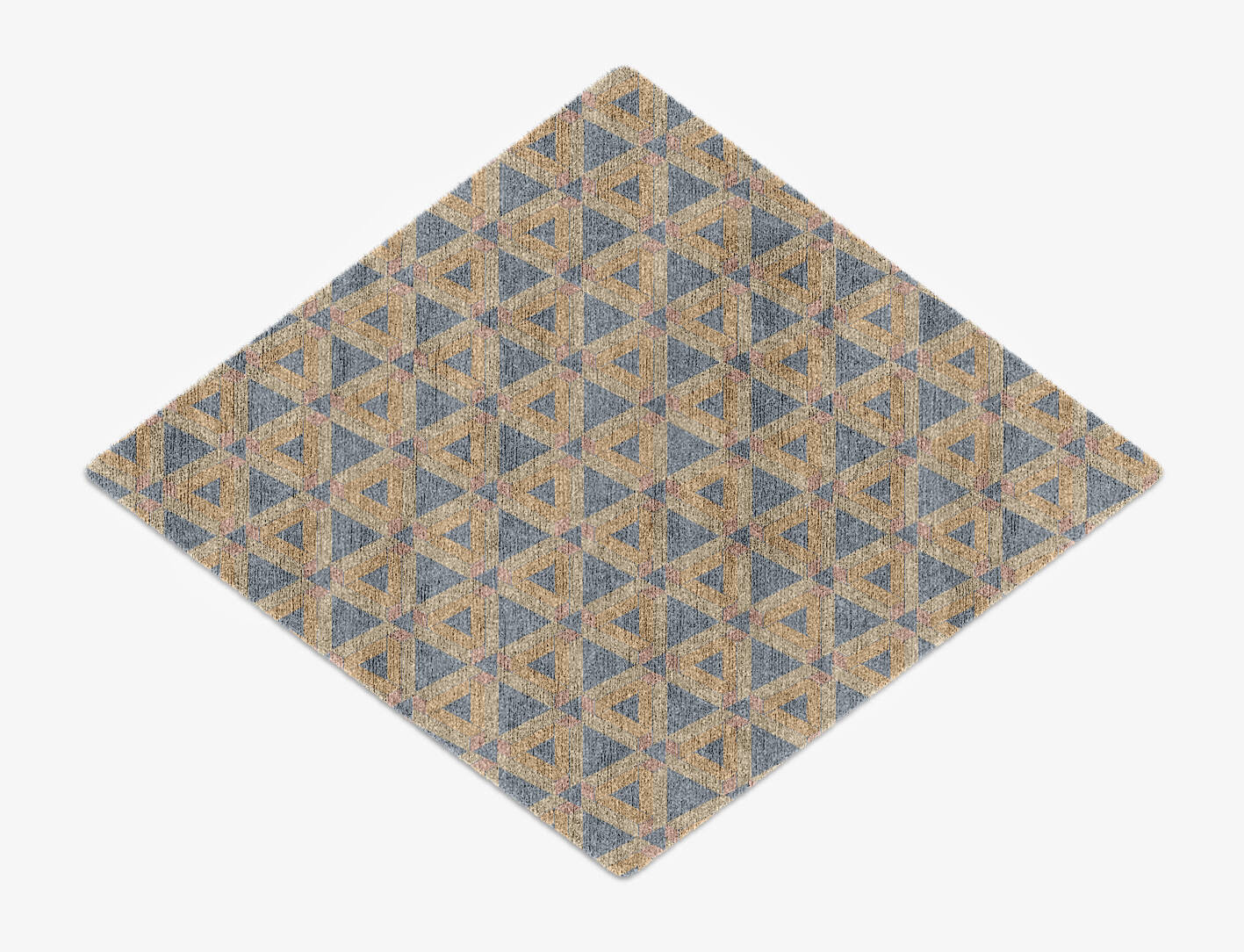 Matchsticks Modern Geometrics Diamond Hand Knotted Bamboo Silk Custom Rug by Rug Artisan