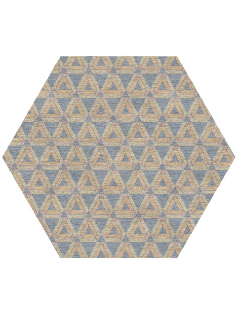 Matchsticks Modern Geometrics Hexagon Hand Knotted Tibetan Wool Custom Rug by Rug Artisan