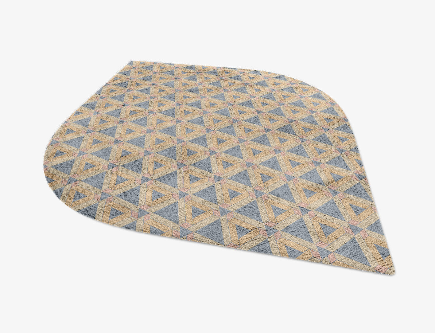 Matchsticks Modern Geometrics Ogee Hand Knotted Bamboo Silk Custom Rug by Rug Artisan