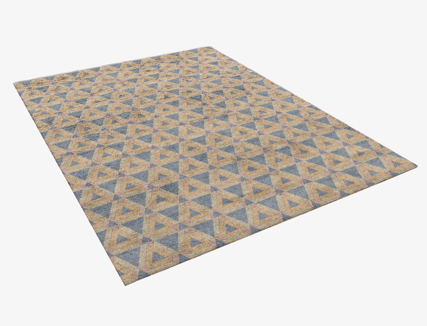 Matchsticks Geometric Rectangle Hand Knotted Bamboo Silk Custom Rug by Rug Artisan