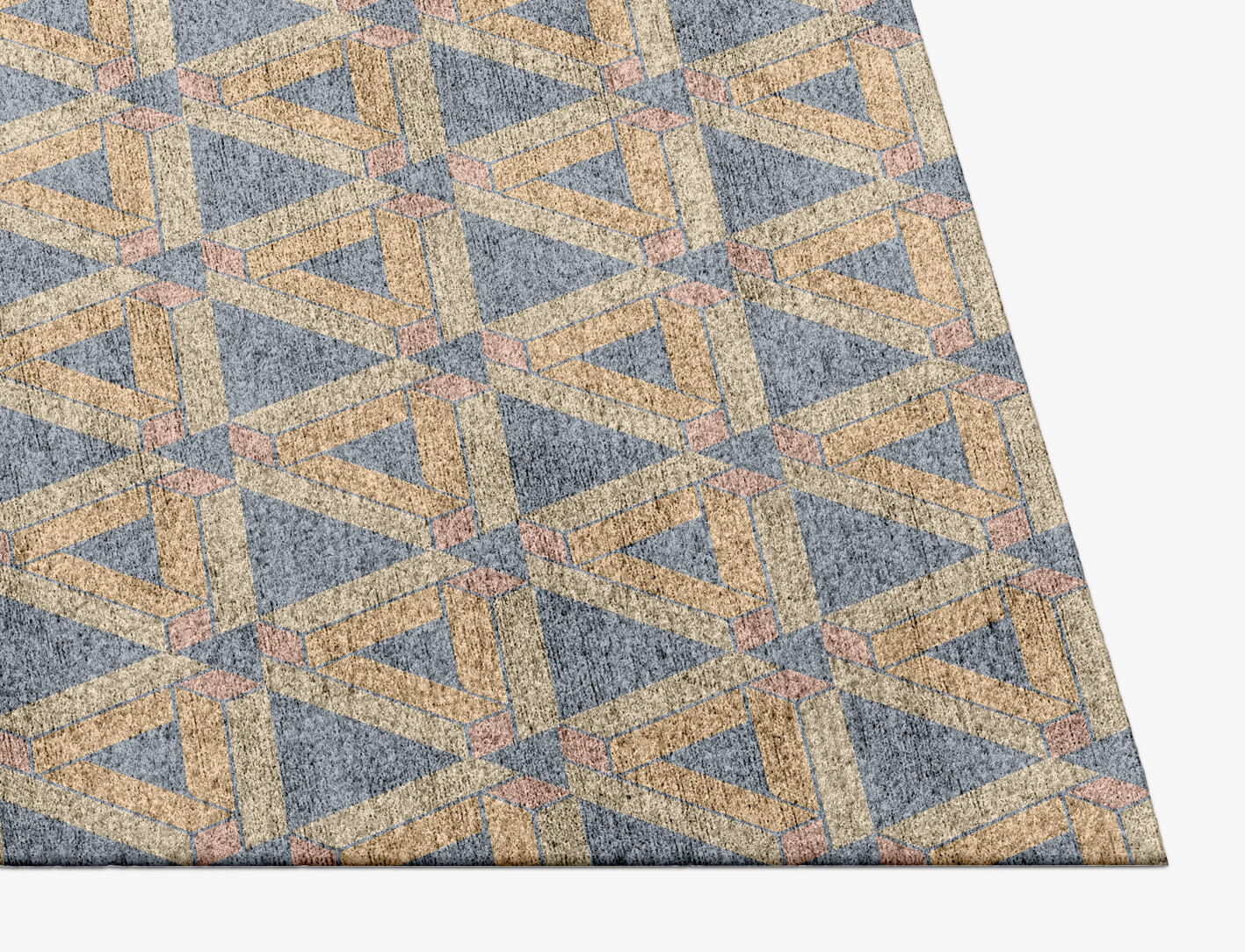 Matchsticks Geometric Rectangle Hand Knotted Bamboo Silk Custom Rug by Rug Artisan
