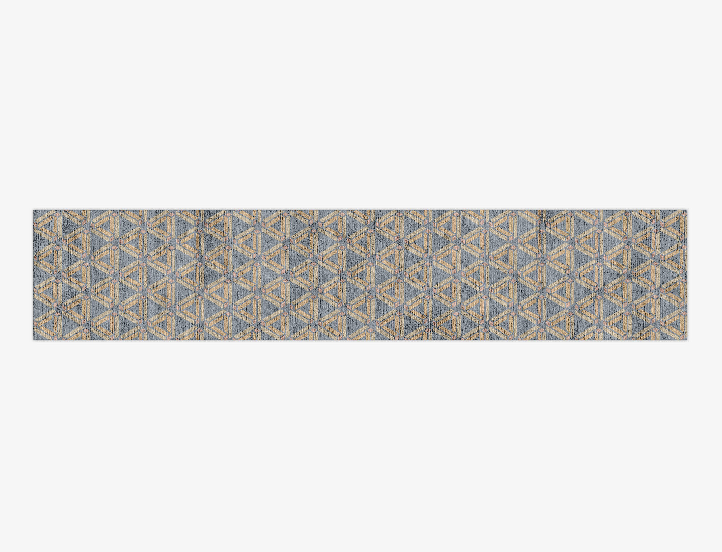 Matchsticks Geometric Runner Hand Knotted Bamboo Silk Custom Rug by Rug Artisan