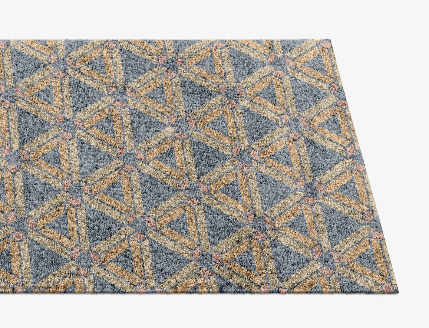 Matchsticks Geometric Runner Hand Knotted Bamboo Silk Custom Rug by Rug Artisan
