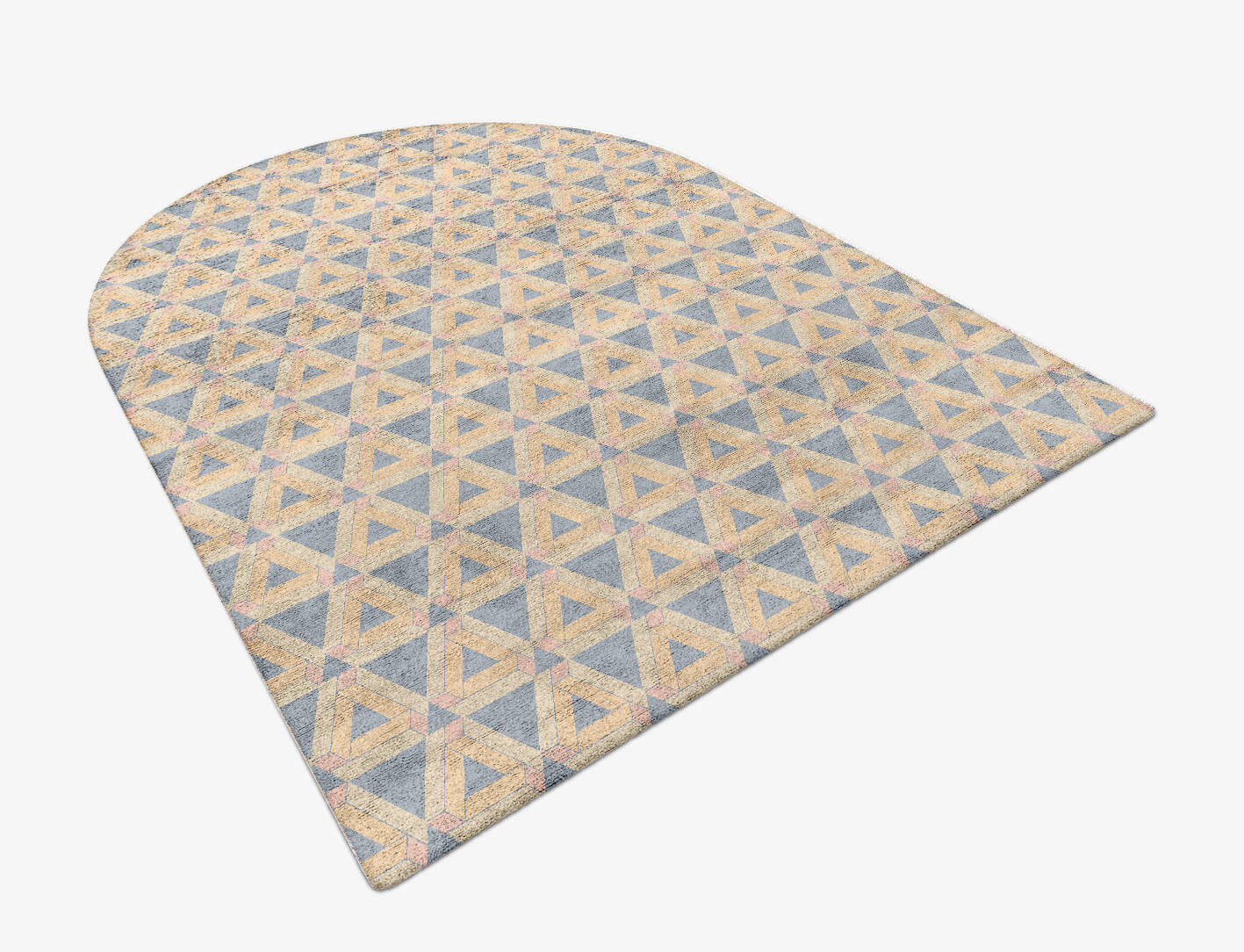 Matchsticks Modern Geometrics Arch Hand Tufted Bamboo Silk Custom Rug by Rug Artisan