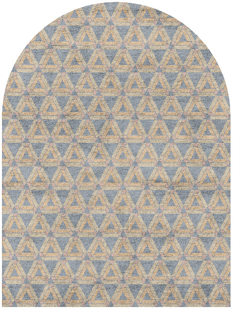 Matchsticks Modern Geometrics Arch Hand Tufted Bamboo Silk Custom Rug by Rug Artisan