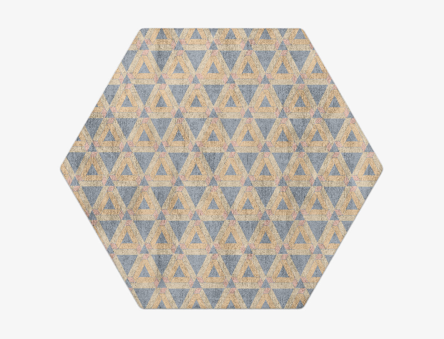 Matchsticks Modern Geometrics Hexagon Hand Tufted Bamboo Silk Custom Rug by Rug Artisan