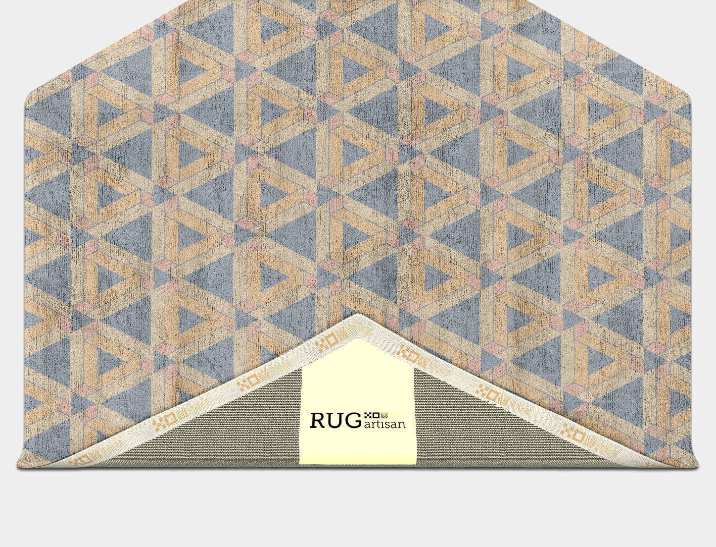 Matchsticks Modern Geometrics Hexagon Hand Tufted Bamboo Silk Custom Rug by Rug Artisan
