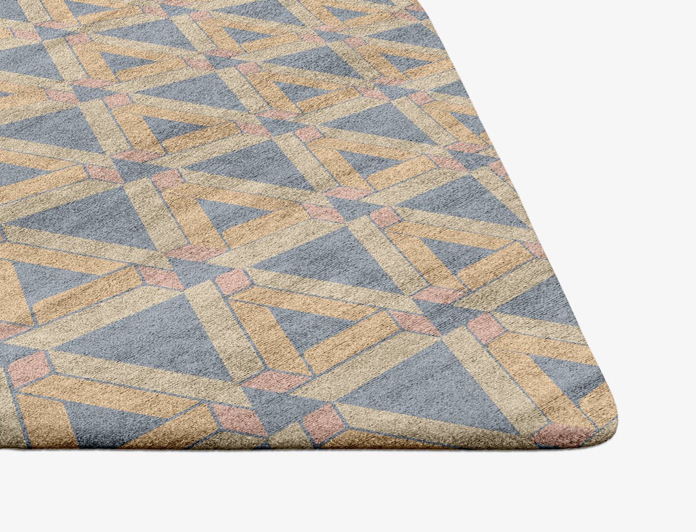 Matchsticks Modern Geometrics Ogee Hand Tufted Bamboo Silk Custom Rug by Rug Artisan