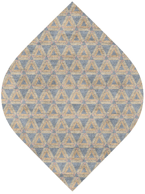 Matchsticks Modern Geometrics Ogee Hand Tufted Bamboo Silk Custom Rug by Rug Artisan