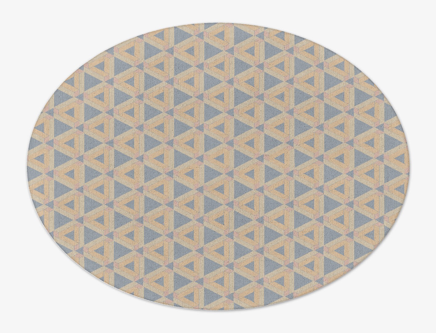 Matchsticks Geometric Oval Hand Tufted Pure Wool Custom Rug by Rug Artisan