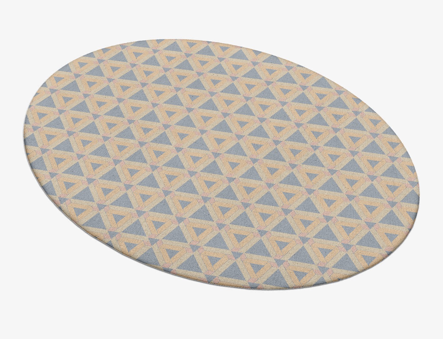 Matchsticks Geometric Oval Hand Tufted Pure Wool Custom Rug by Rug Artisan
