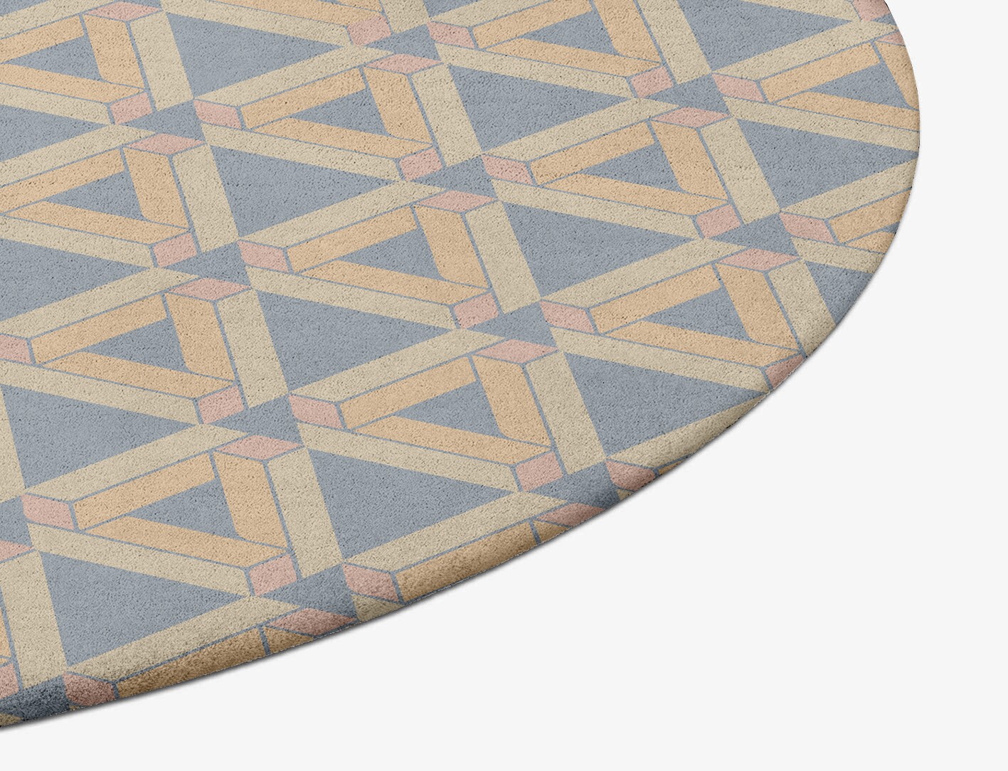 Matchsticks Geometric Oval Hand Tufted Pure Wool Custom Rug by Rug Artisan