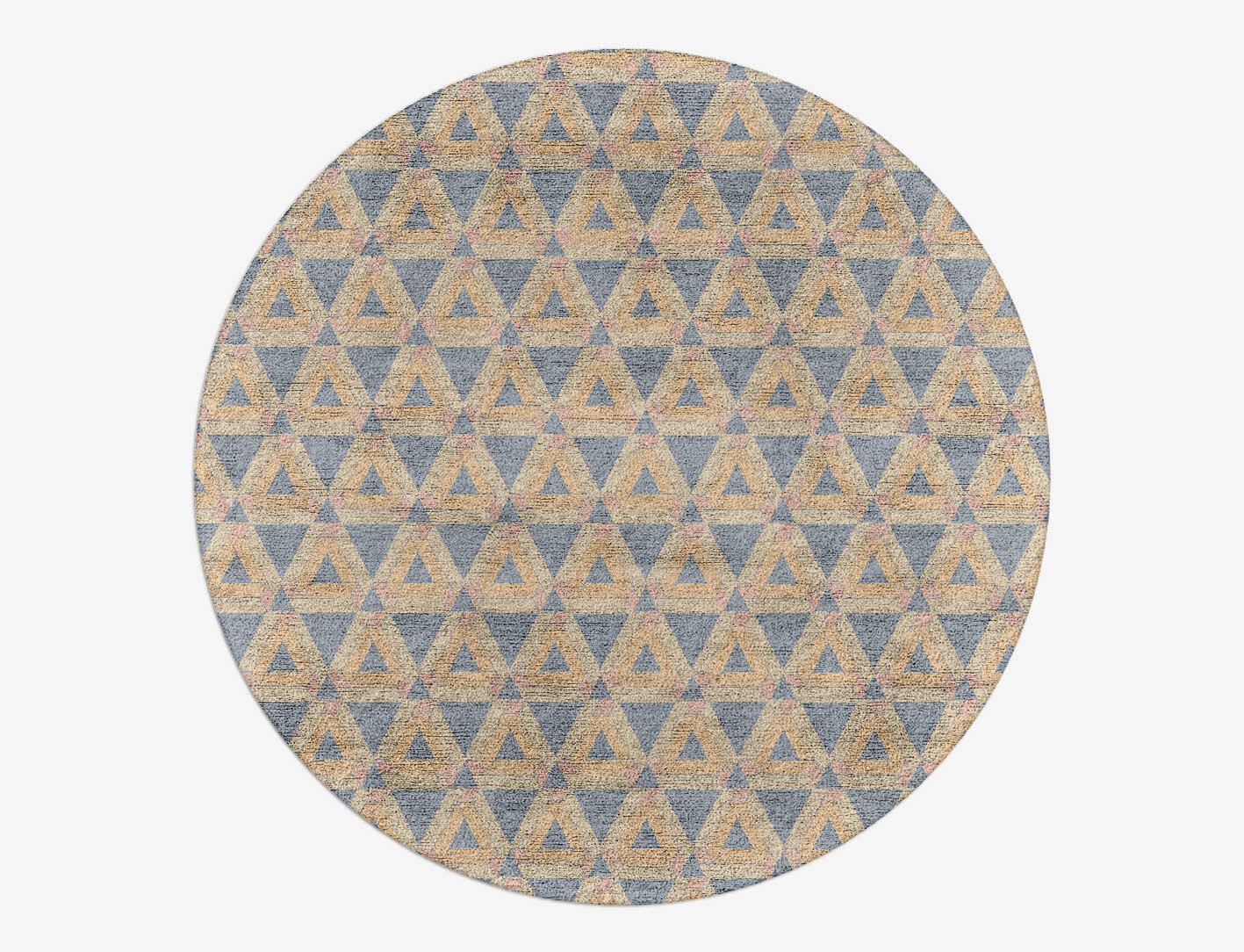 Matchsticks Geometric Round Hand Tufted Bamboo Silk Custom Rug by Rug Artisan