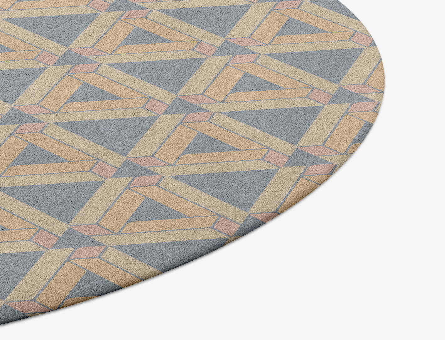 Matchsticks Modern Geometrics Round Hand Tufted Pure Wool Custom Rug by Rug Artisan