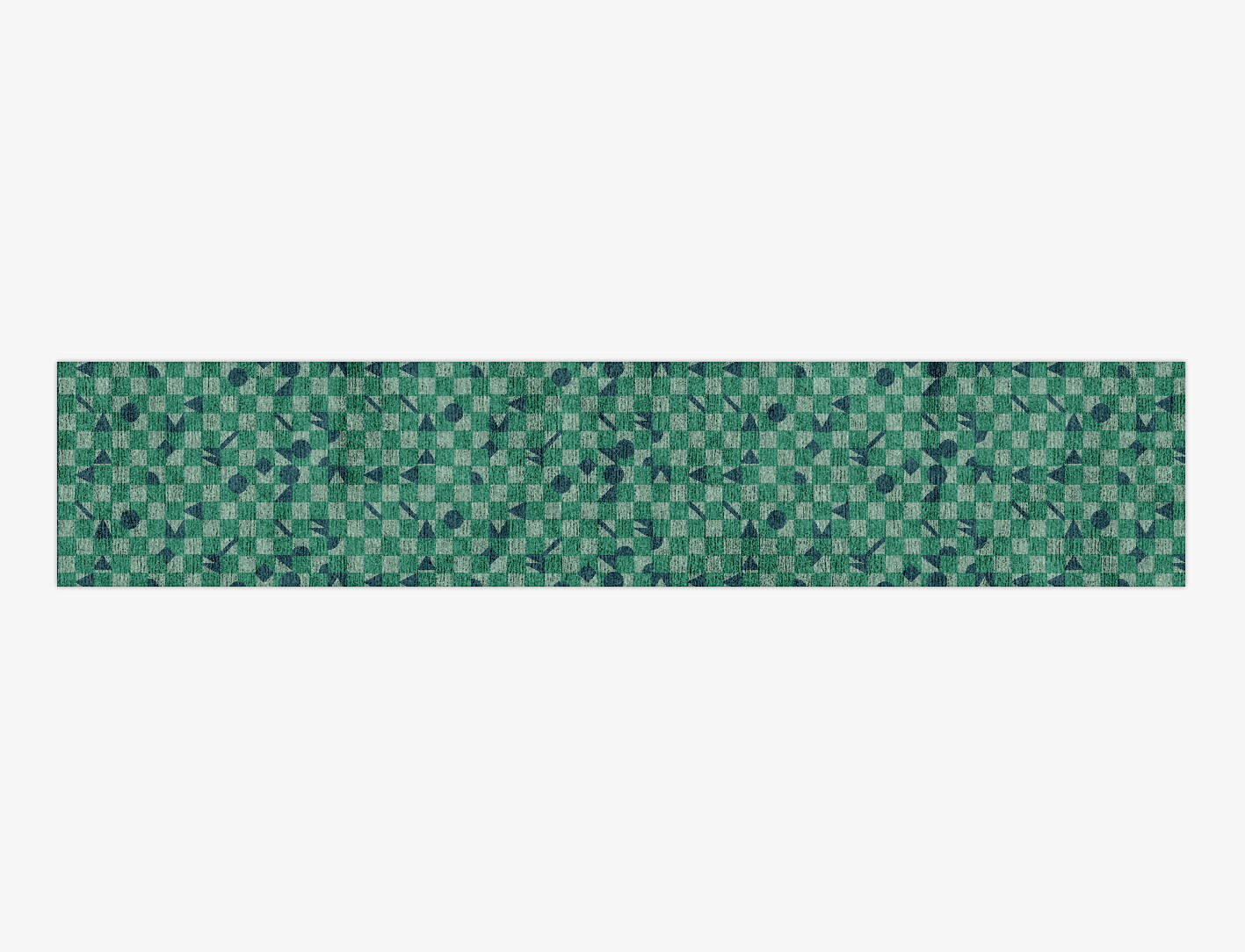 Maths Modern Geometrics Runner Hand Knotted Bamboo Silk Custom Rug by Rug Artisan