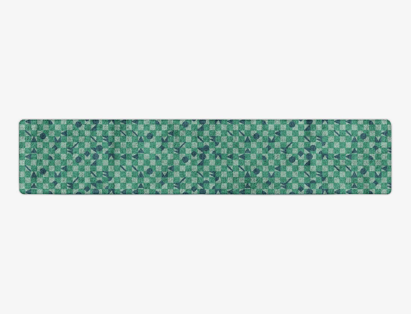 Maths Modern Geometrics Runner Hand Tufted Bamboo Silk Custom Rug by Rug Artisan