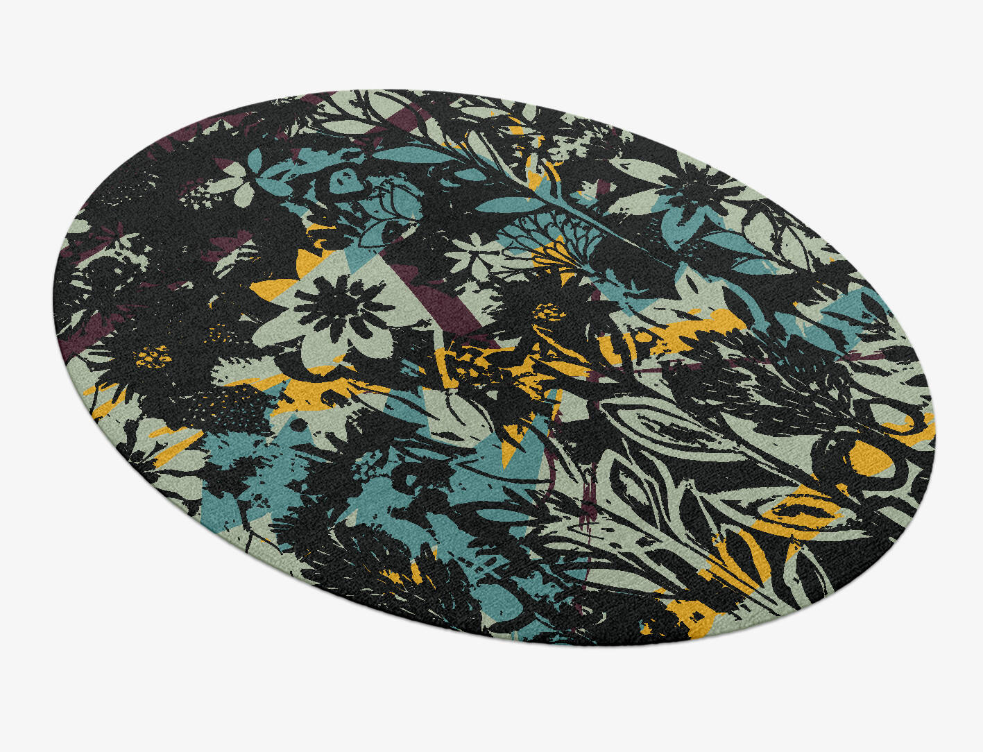 Matisse Floral Oval Hand Knotted Tibetan Wool Custom Rug by Rug Artisan