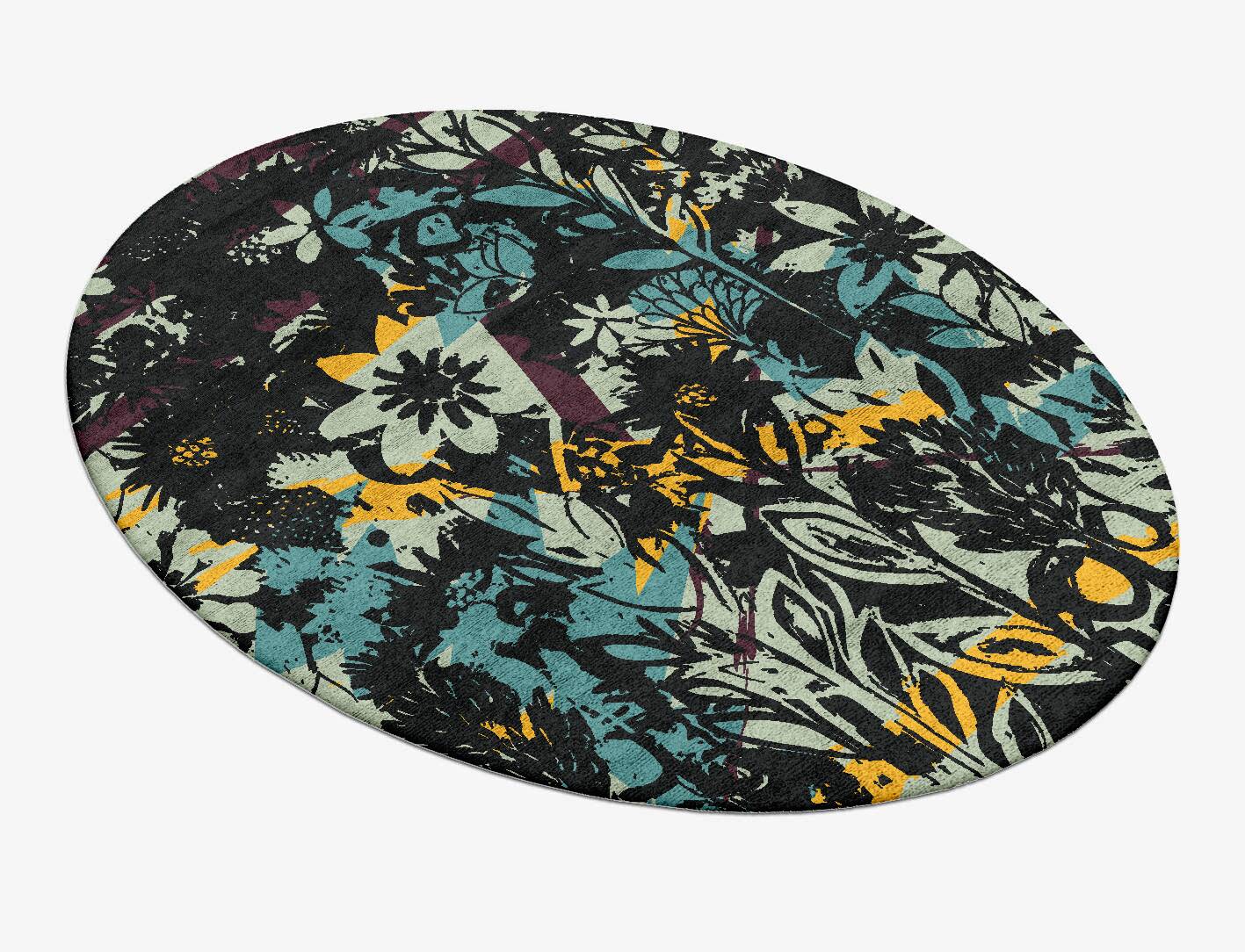 Matisse Floral Oval Hand Tufted Bamboo Silk Custom Rug by Rug Artisan