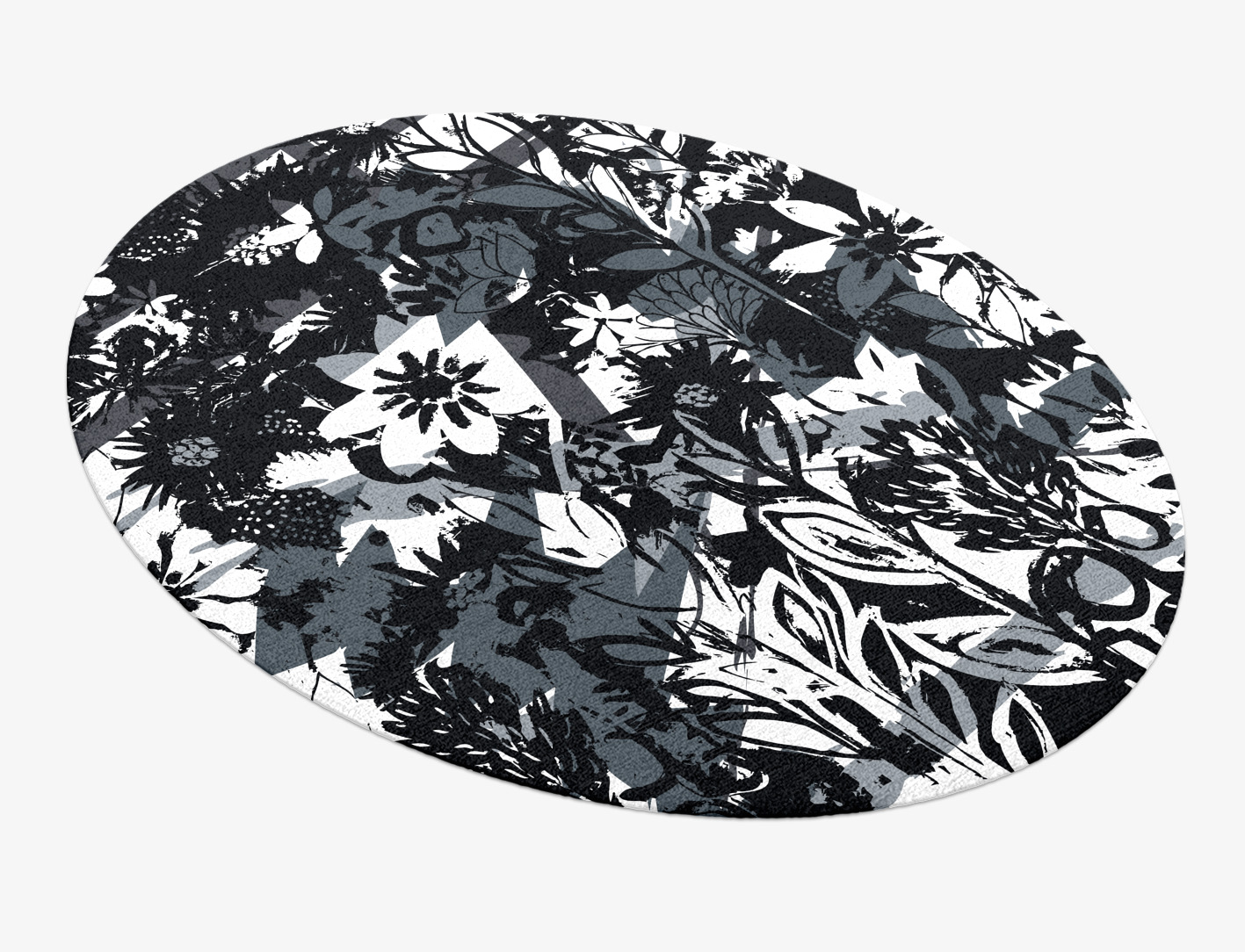 Matisse Grey Monochrome Oval Hand Knotted Tibetan Wool Custom Rug by Rug Artisan