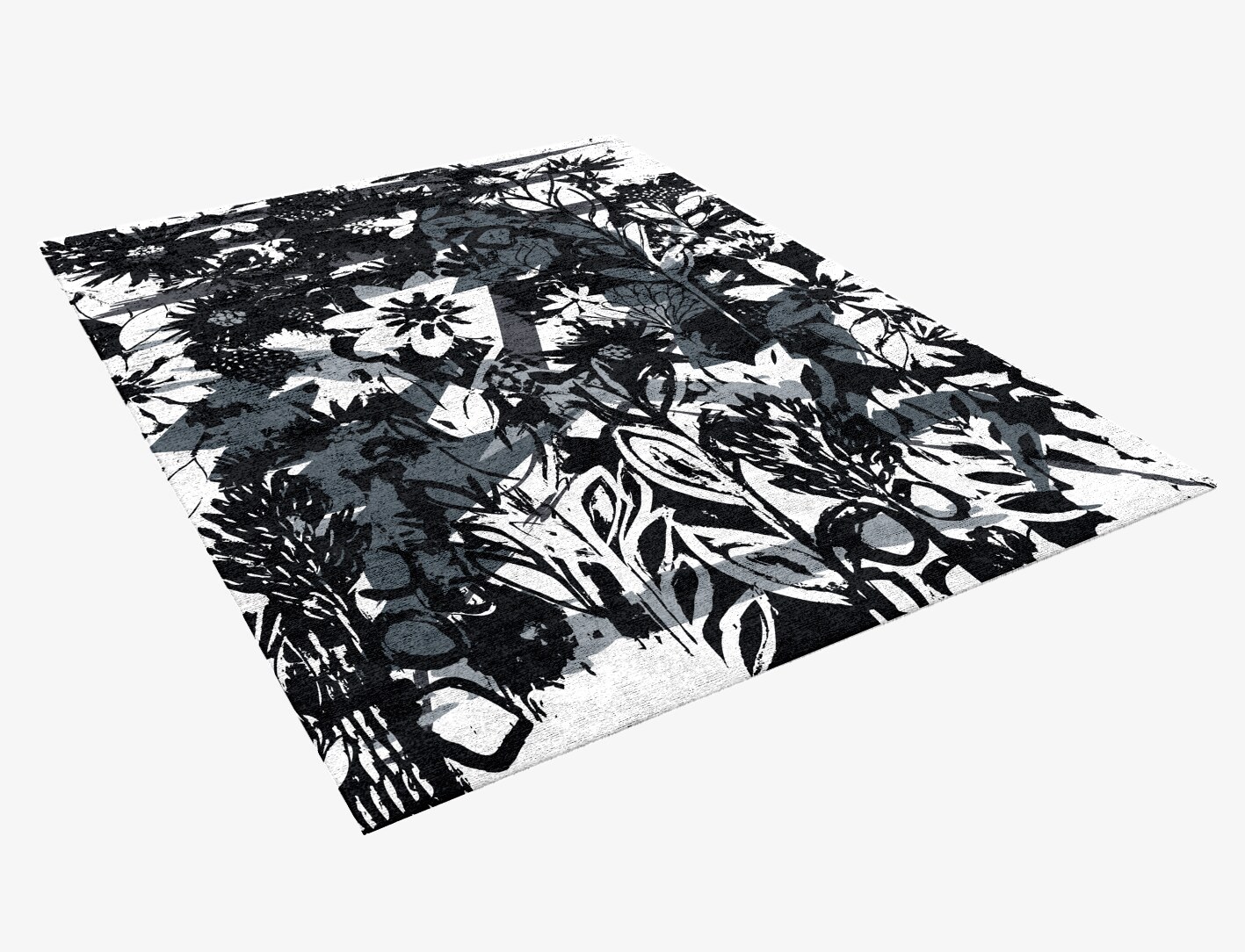 Matisse Grey Monochrome Rectangle Hand Knotted Bamboo Silk Custom Rug by Rug Artisan