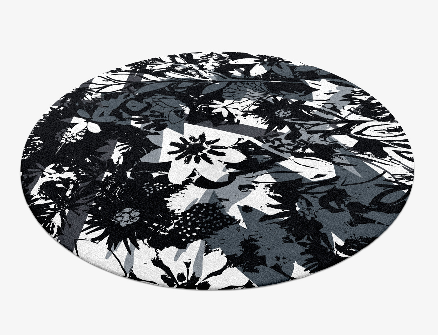 Matisse Grey Monochrome Round Hand Knotted Tibetan Wool Custom Rug by Rug Artisan