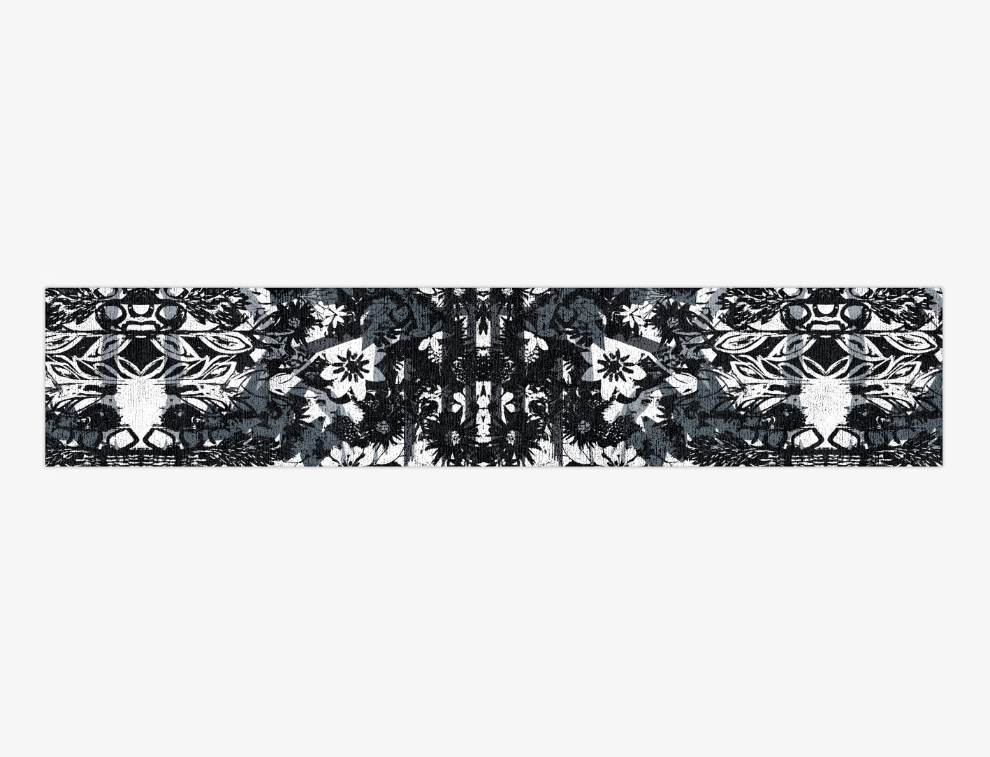Matisse Grey Monochrome Runner Hand Knotted Bamboo Silk Custom Rug by Rug Artisan