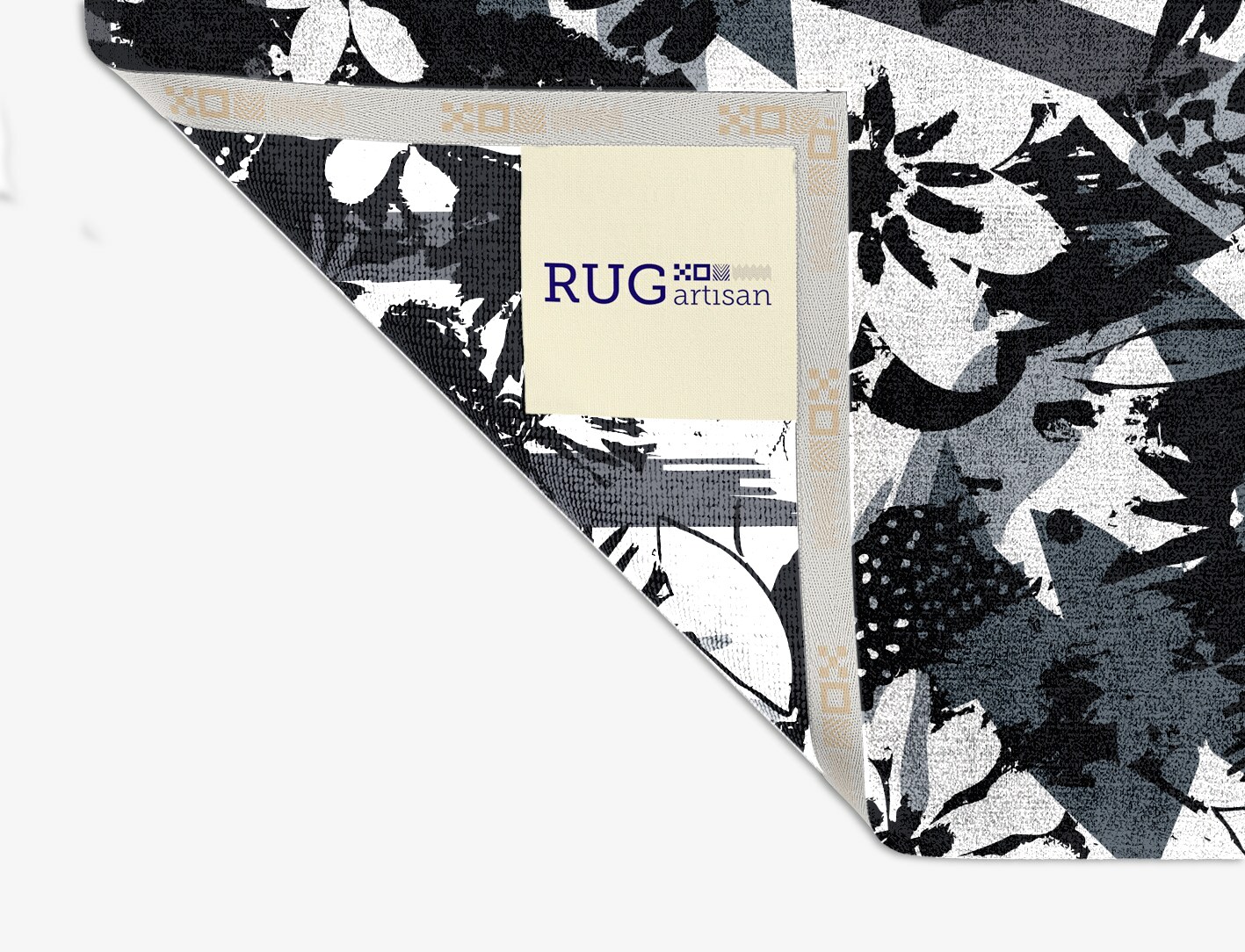 Matisse Grey Monochrome Square Hand Knotted Bamboo Silk Custom Rug by Rug Artisan