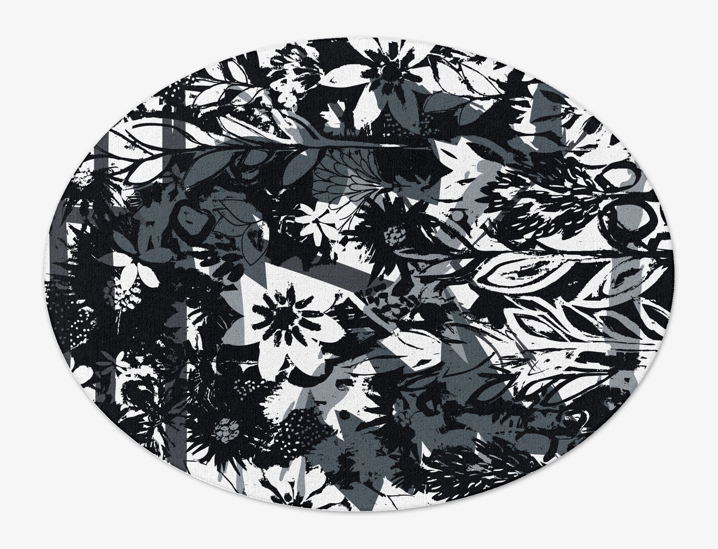Matisse Grey Monochrome Oval Hand Tufted Pure Wool Custom Rug by Rug Artisan