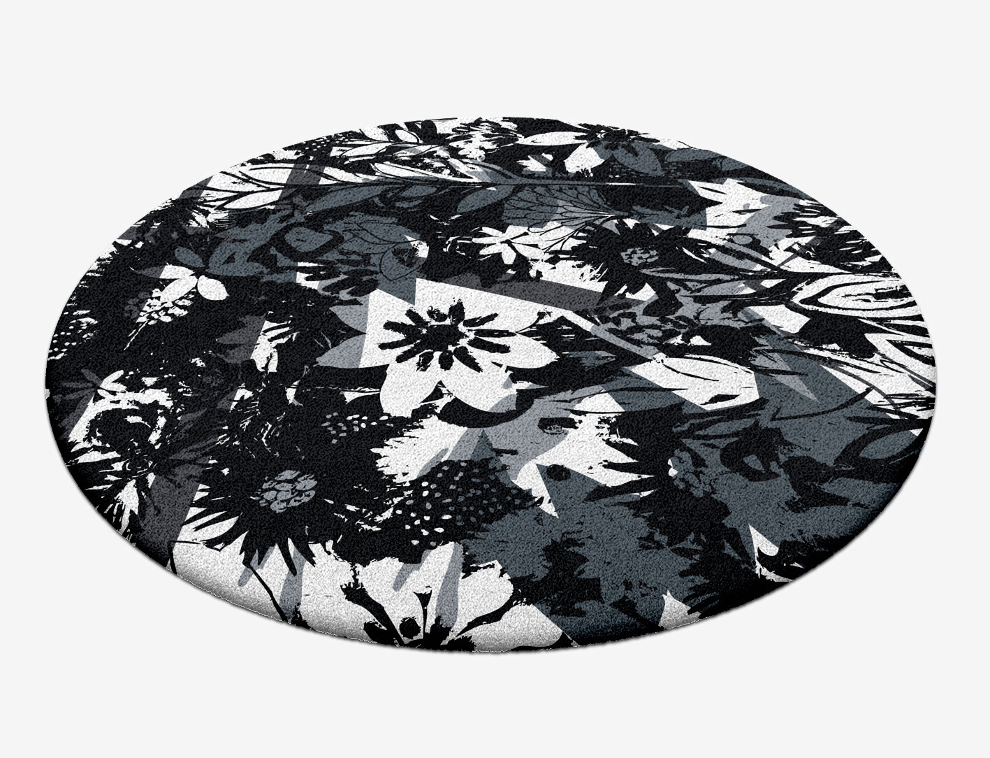 Matisse Grey Monochrome Round Hand Tufted Pure Wool Custom Rug by Rug Artisan