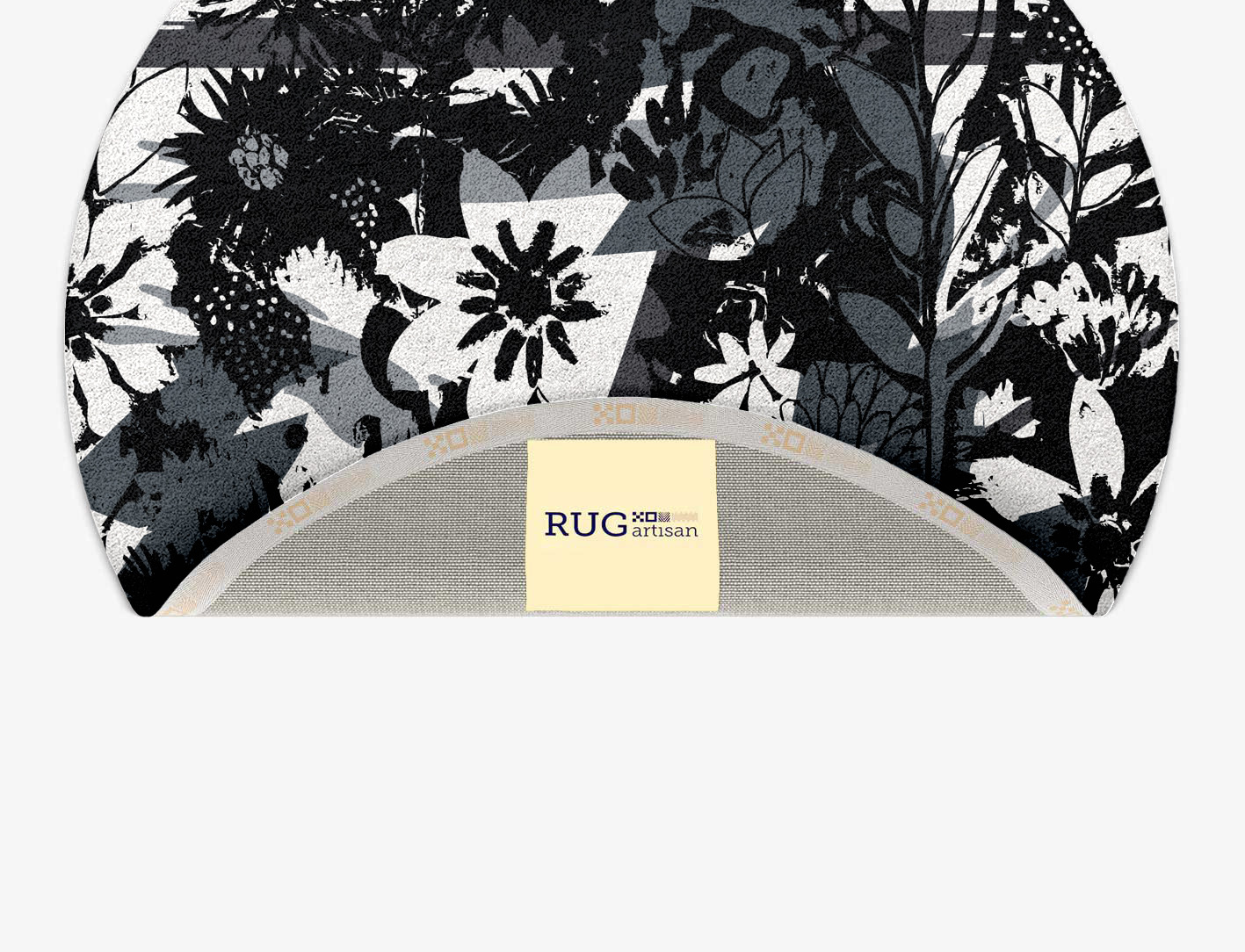 Matisse Grey Monochrome Round Hand Tufted Pure Wool Custom Rug by Rug Artisan