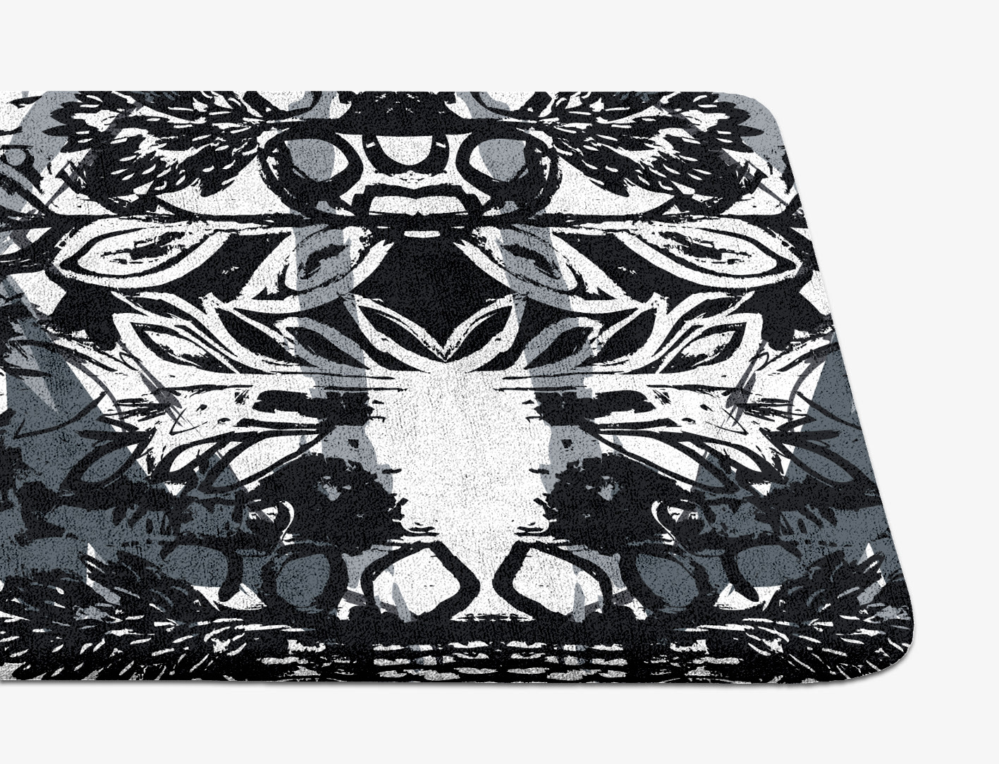 Matisse Grey Monochrome Runner Hand Tufted Bamboo Silk Custom Rug by Rug Artisan